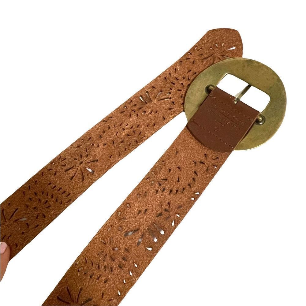 Coldwater Creek Leather perforated belt Sz S‎ boho western - Picture 5 of 8